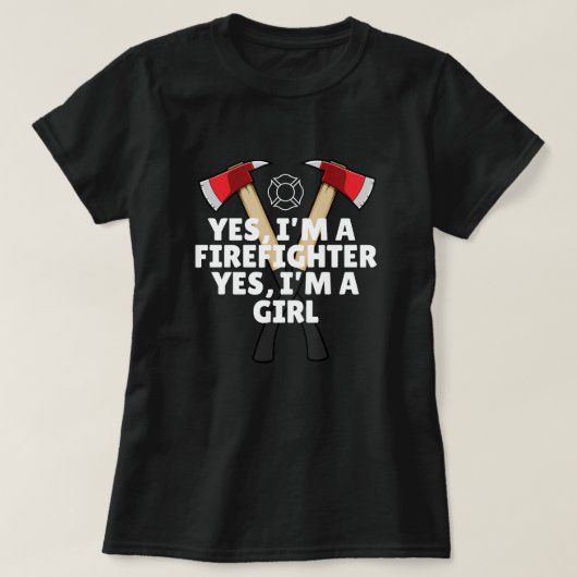 Feuerwehrfrau T-Shirt (Design vorne)