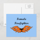 Feuerwehrfrau Tattoos Postkarte (Vorne/Hinten)