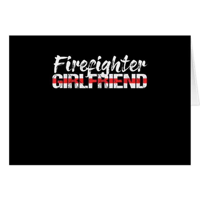 Feuerwehrfrau Thin Red Line Feuerwehrfrau (Vorderseite (Horizontal))