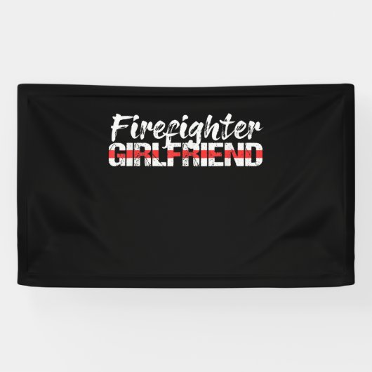 Feuerwehrfrau Thin Red Line Feuerwehrfrau Banner (Horizontal)
