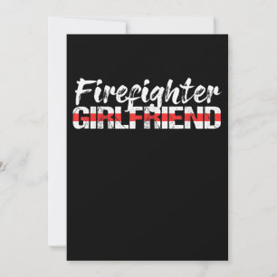 Feuerwehrfrau Thin Red Line Feuerwehrfrau Feiertagskarte