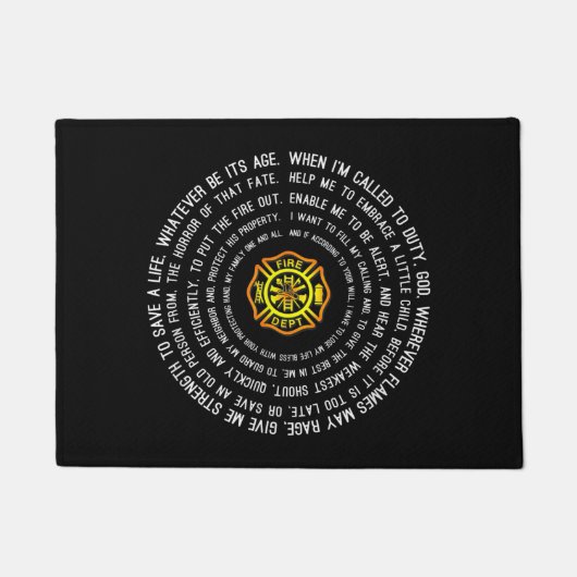 Feuerwehrgebet, Feuerwehrmann Motivierend Fußmatte (Vorderseite)