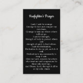 Feuerwehrgebet Fireman Thin Red Line Visitenkarte (Vorderseite)