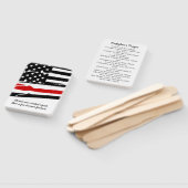 Feuerwehrgebet-Karte Thin Red Line Abschluss Fächer (Non-assembled)