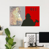 Feuerwehrgebet Poster (Heimbüro)