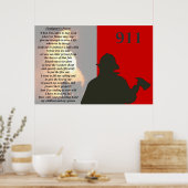 Feuerwehrgebet Poster (Küche)