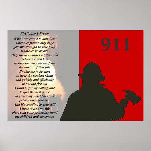 Feuerwehrgebet Poster (Vorne)