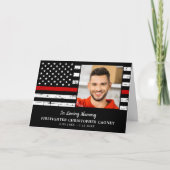 Feuerwehrgefecht-Gedenkmal Thin Red Line Beerdigun Dankeskarte (Vorderseite)