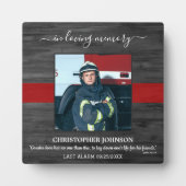 Feuerwehrgefechter - Feuerwehrmann im liebenden Ge Fotoplatte (Vorderseite)