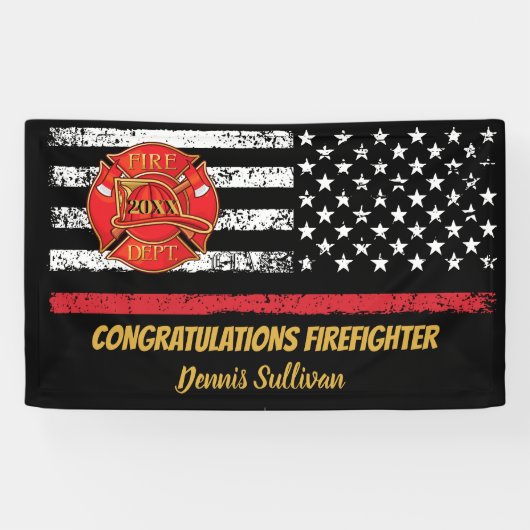 Feuerwehrgraduier | Party des Feuerwehrmanns Banner (Horizontal)