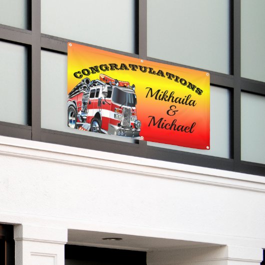 Feuerwehrgratulation Banner (Äußeres Gebäude)