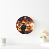 Feuerwehrhandline Runde Wanduhr (Zuhause)