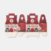 Feuerwehrhaus | Birthday Party Geschenkschachtel (Ungefaltet)