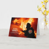 Feuerwehrhelden für Bravery Blank Vielen Dank Karte (Gelbe Blume)