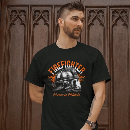 Feuerwehrhelden im Helmets-T - Shirt