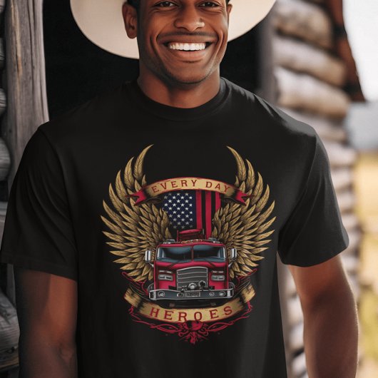 Feuerwehrhelden mit Flügeln T-Shirt