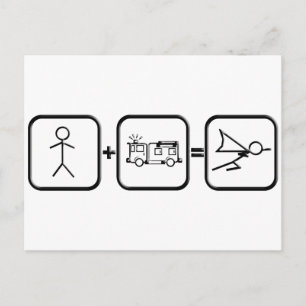 Feuerwehrheldin Postkarte