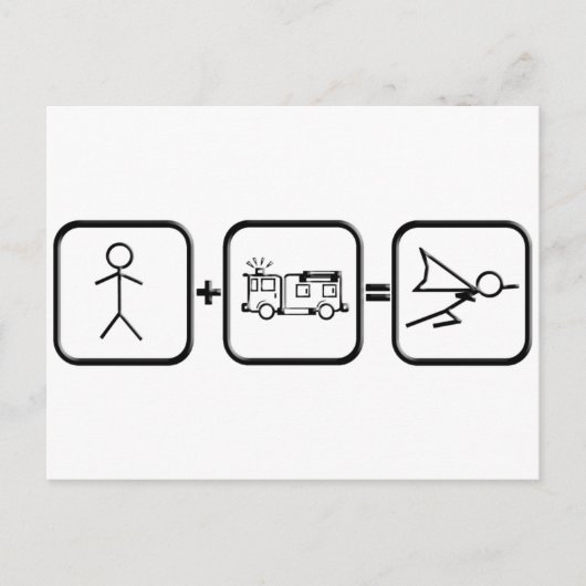 Feuerwehrheldin Postkarte (Vorderseite)