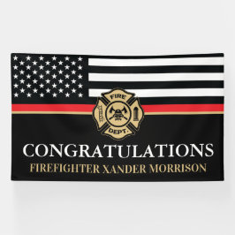 Feuerwehrhelfer Abschluss der Thin Red Line Fire A Banner