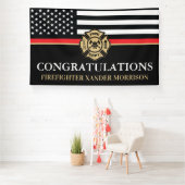 Feuerwehrhelfer Abschluss der Thin Red Line Fire A Banner (Insitu)