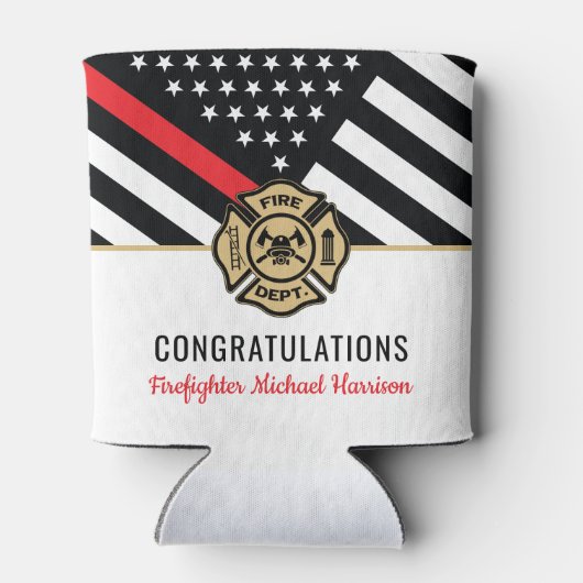 Feuerwehrhelm Abschluss Feuerwehr-Akademie Thin Re Dosenkühler (Rückseite)