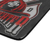 Feuerwehrhelm ADD NAME Brandabteilung Rettung Schneidebrett (Ecke)