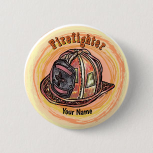 Feuerwehrhelm-Button Button