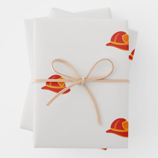 Feuerwehrhelm-Geschenkverpackung Geschenkpapier Set (Beispiel)