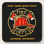Feuerwehrhelm Getränkeuntersetzer (Vorderseite)