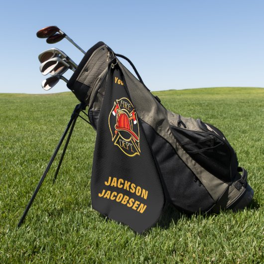 Feuerwehrhelm    golfhandtuch (Gras)