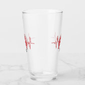 Feuerwehrhelm Heartbeat Personalisiert Glas (Rechts)