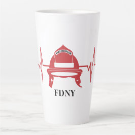 Feuerwehrhelm Heartbeat Personalisiert Milchtasse