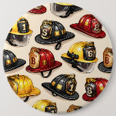 Feuerwehrhelm Muster Feuerwehr Abteilung Button (Vorderseite)