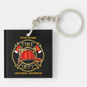 Feuerwehrhelm Schlüsselanhänger (Rückseite)