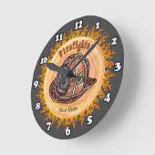 Feuerwehrhelm-Uhr Runde Wanduhr (Winkel)