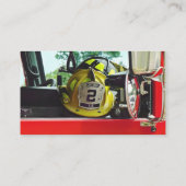 Feuerwehrhelme im Innentruck Visitenkarte (Rückseite)