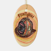 Feuerwehrhelmschmuck Keramik Ornament (Rechts)