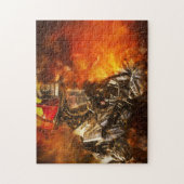 Feuerwehrhilfe für Feuerwehrmann Puzzle (Vertikal)