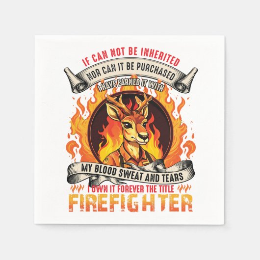 Feuerwehrhirsche Serviette (Vorderseite)