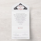 Feuerwehrhochzeit in einer Einladung (Innen Boden)