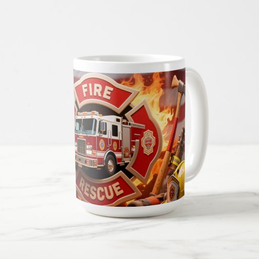 Feuerwehrhonorar: Amerikanische Rettungsarmee Kaffeetasse (VorderseiteRechts)