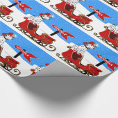 Feuerwehrhund am Nordpol des Santa Sled Geschenkpapier (Ecke)