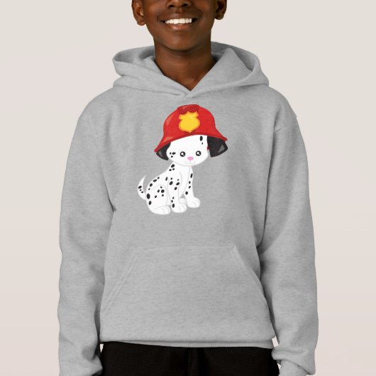 Feuerwehrhund, Feuerwehrmann, Dalmatiner, Niedlich Hoodie (Vorderseite)