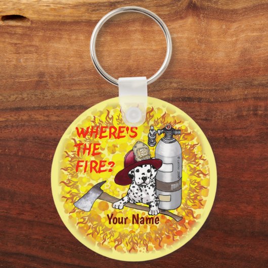 Feuerwehrhund Wheres Feuerwehrmann Schlüsselanhänger (Vorderseite)