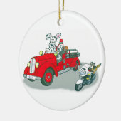 Feuerwehrhunde und Polizeihunde Keramik Ornament (Links)