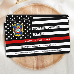 Feuerwehrkampfabteilung der dünnen roten Linie Visitenkarte