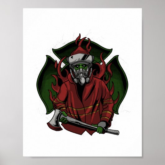 Feuerwehrkampfflugzeug Halloween-Kostüm Poster (Vorne)