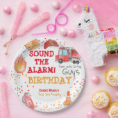 Feuerwehrkampfflugzeug Kind Geburtstagsschild Pappteller (Party)