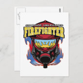 Feuerwehrkampfgeist Postkarte (Vorne/Hinten)