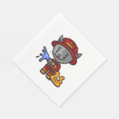 Feuerwehrkampfkampffeuer Serviette (Ecke)